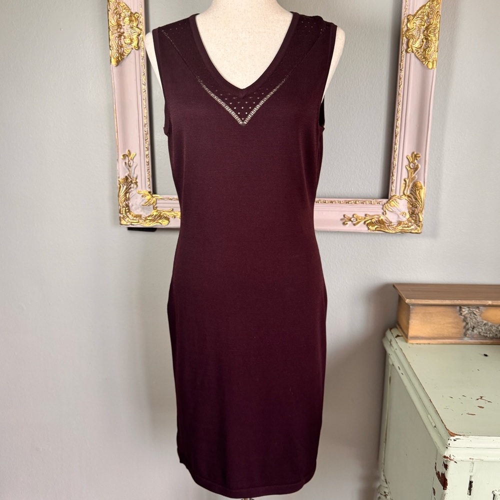 Susana Monaco Body Con Sleeveless Dress in Chianti